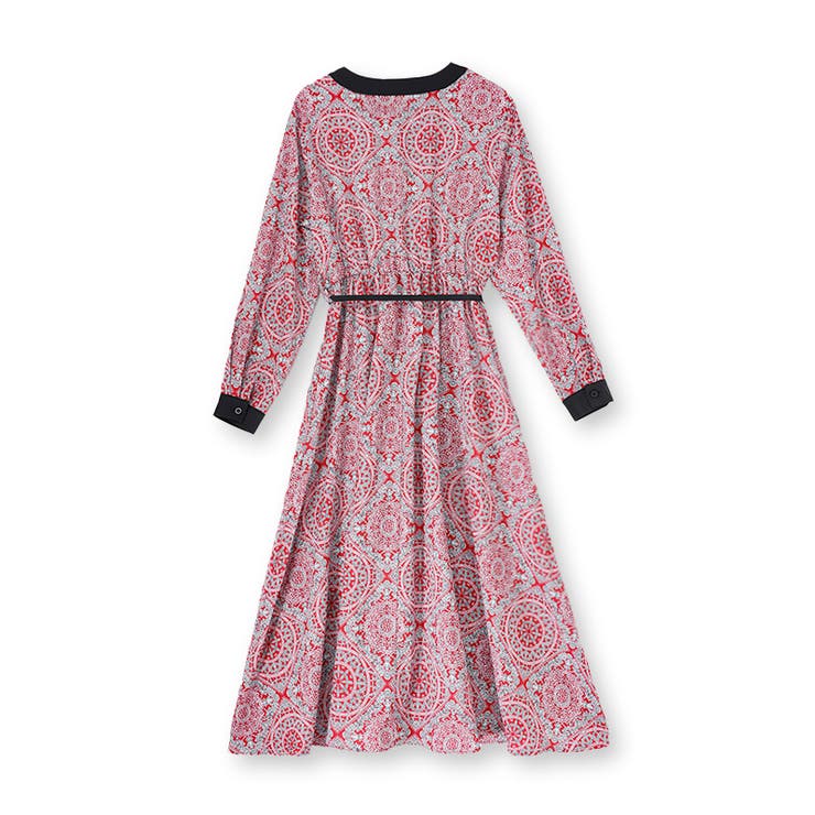 即日発送新品 COCO LONG DRESS ピンク ワンピース セール】<moyan ecri>シアー花柄プリントロングワンピースsheer