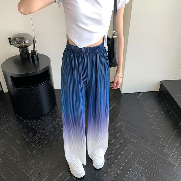 ボトムス ワイドパンツ グラデーションパンツ | COCOMOMO | 詳細画像14 