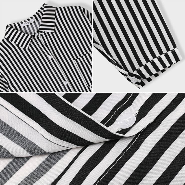 シャツ ストライプオーバーシャツ ストライプシャツ[品番