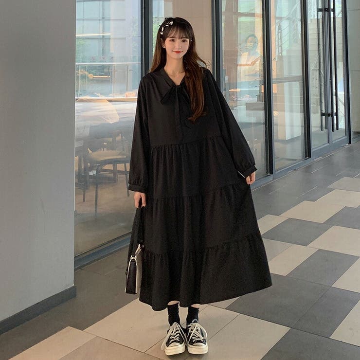 ワンピース ティアードワンピース ロングワンピース[品番：COCW0004822