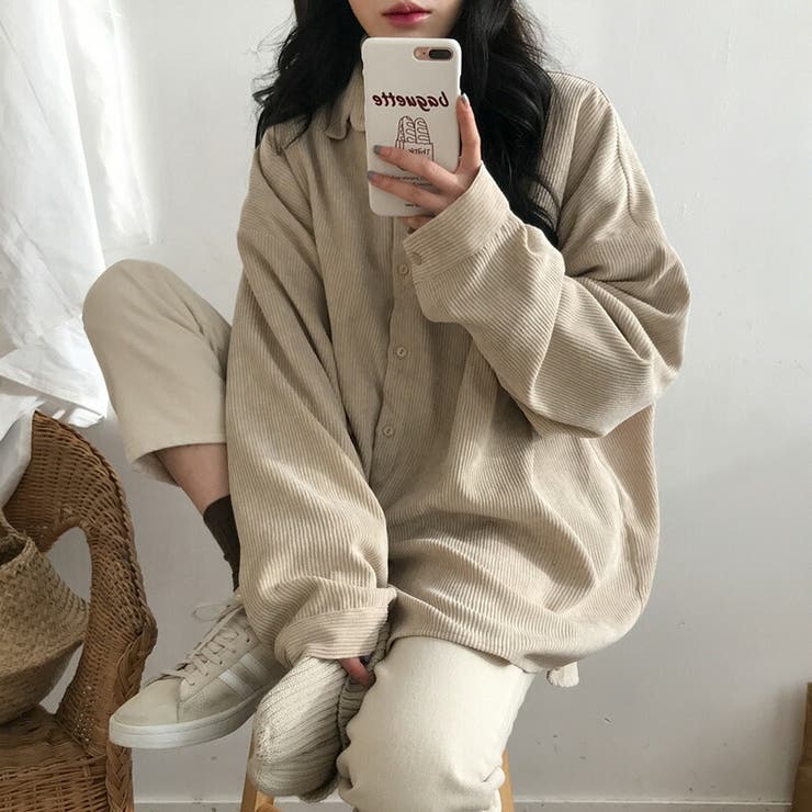 コーデュロイ コーデュロイシャツ オーバーサイズシャツ[品番