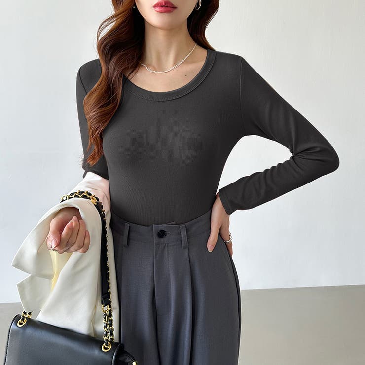 シンプルで着回し力抜群 ロンT 長袖カットソー | COCOMOMO | 詳細画像34 