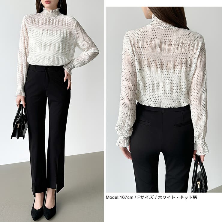 【2026新色登場】 シアーブラウス シャーリングブラウス | COCOMOMO | 詳細画像58 