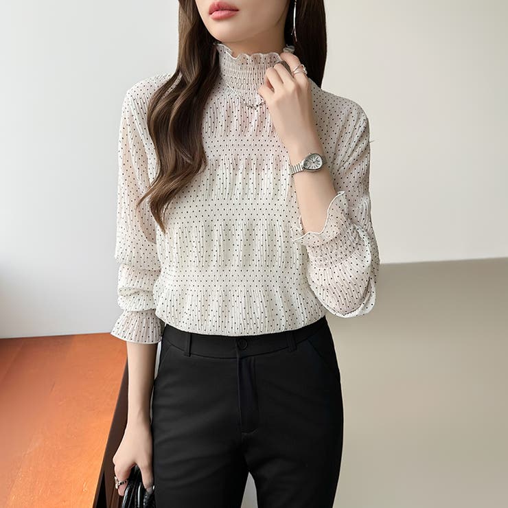 【2026新色登場】 シアーブラウス シャーリングブラウス | COCOMOMO | 詳細画像61 