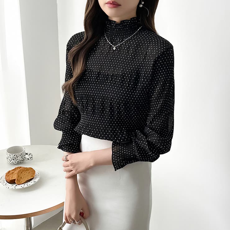 【2026新色登場】 シアーブラウス シャーリングブラウス | COCOMOMO | 詳細画像70 