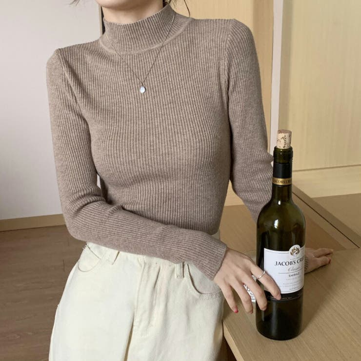 ニット ハイネックニット 秋冬リブニット | COCOMOMO | 詳細画像13 