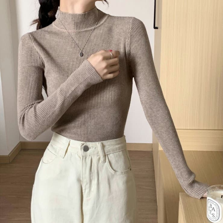 ニット ハイネックニット 秋冬リブニット | COCOMOMO | 詳細画像14 