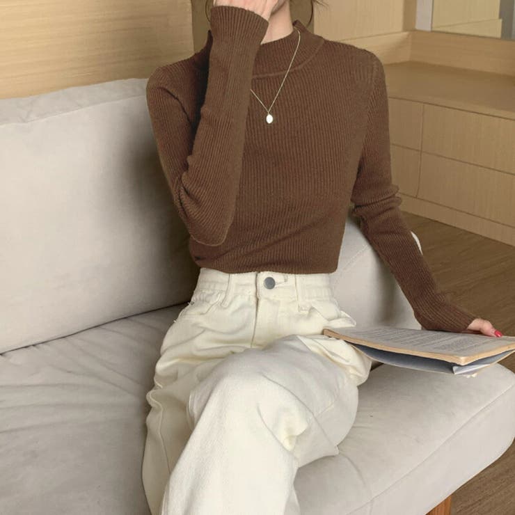 ニット ハイネックニット 秋冬リブニット | COCOMOMO | 詳細画像16 