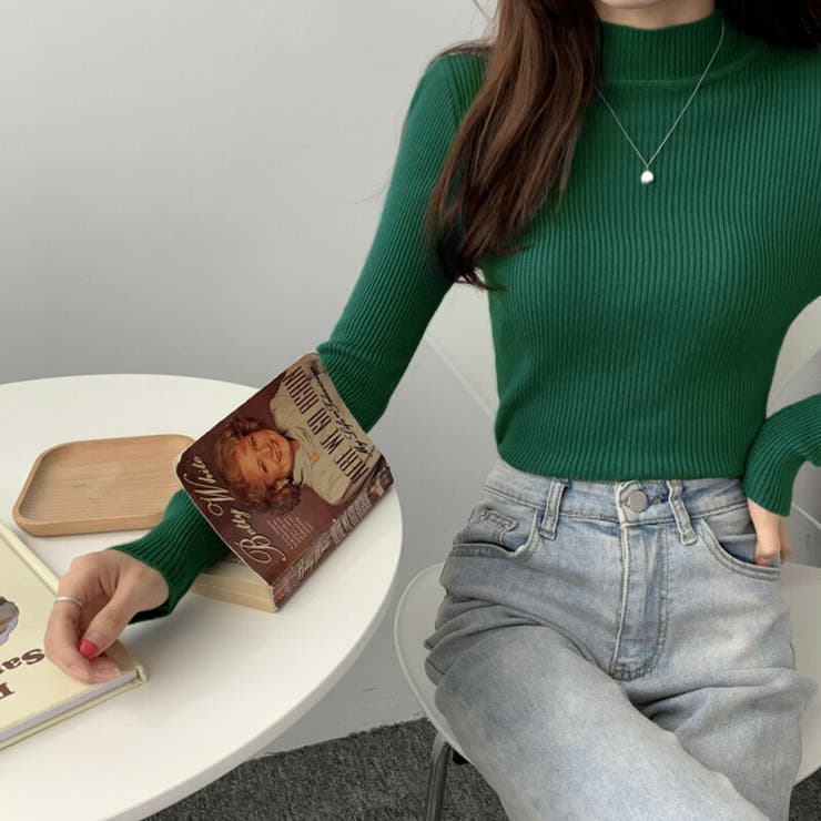 ニット ハイネックニット 秋冬リブニット | COCOMOMO | 詳細画像9 