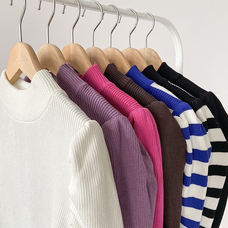 パフスリーブニット ハイネック リブニット | COCOMOMO | 詳細画像54 