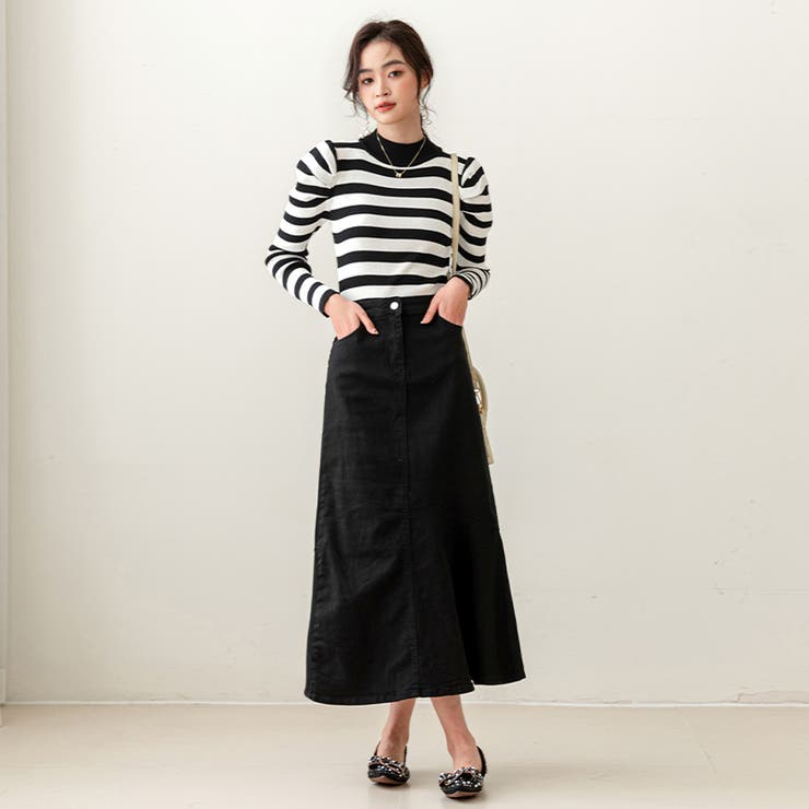 パフスリーブニット ハイネック リブニット | COCOMOMO | 詳細画像31 