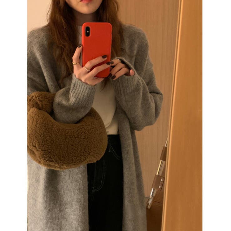 ニットカーディガン ロングカーディガン ゆったりロング