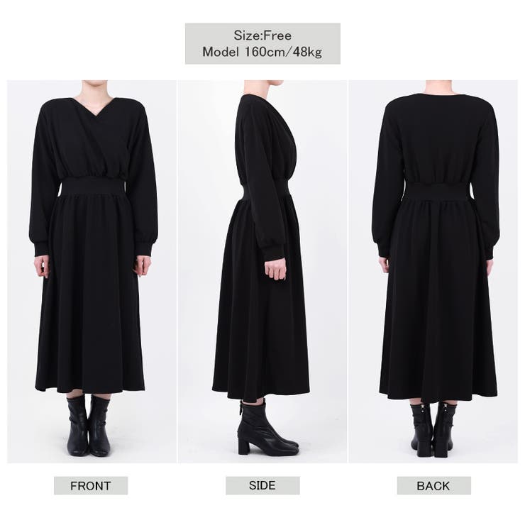 ワンピース カシュクールワンピース タックフレアワンピース | COCOMOMO | 詳細画像14 