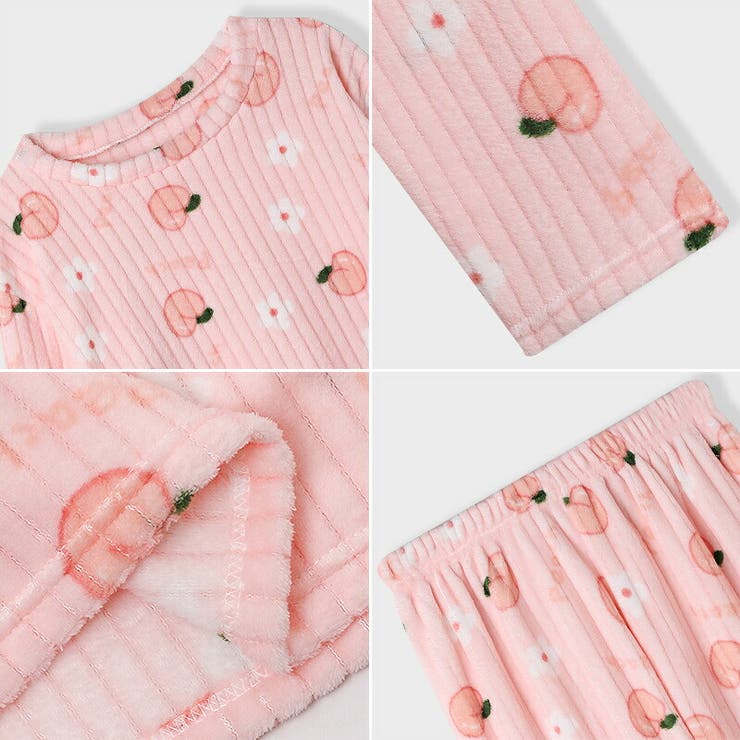 ルームウェア 韓国風ピーチ柄パジャマ 上下セット | COCOMOMO | 詳細画像19 