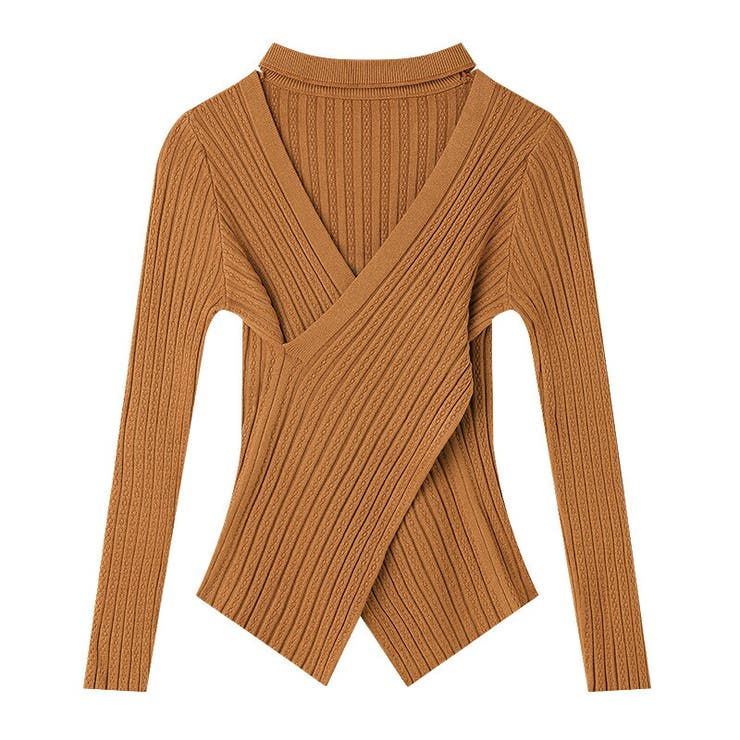 ニット カシュクールリブニット クロスニット | COCOMOMO | 詳細画像20 