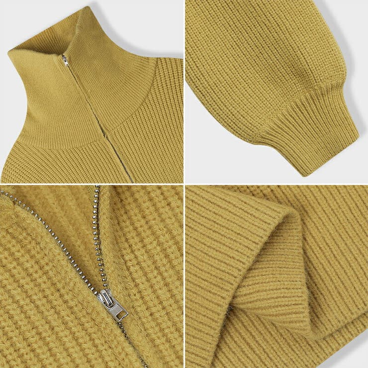 ニットセーター ハーフジップニット ショートニットプルオーバー | COCOMOMO | 詳細画像19 