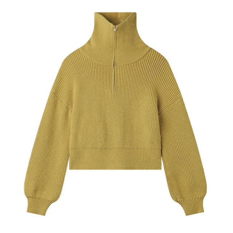 ニットセーター ハーフジップニット ショートニットプルオーバー | COCOMOMO | 詳細画像22 