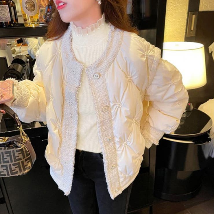 ニット フリルレースハイネック リブニットハイネックトップス | COCOMOMO | 詳細画像7 