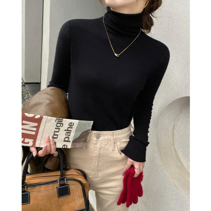 タートルネック ニット 選べる11色展開[品番：COCW0005000