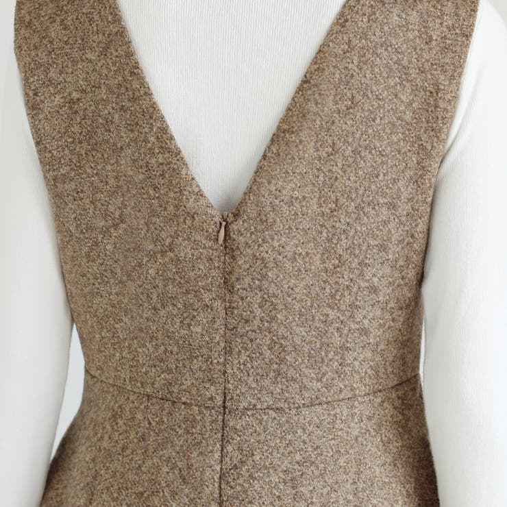 ジャンパースカート Vネックワンピース ワンピース | COCOMOMO | 詳細画像28 