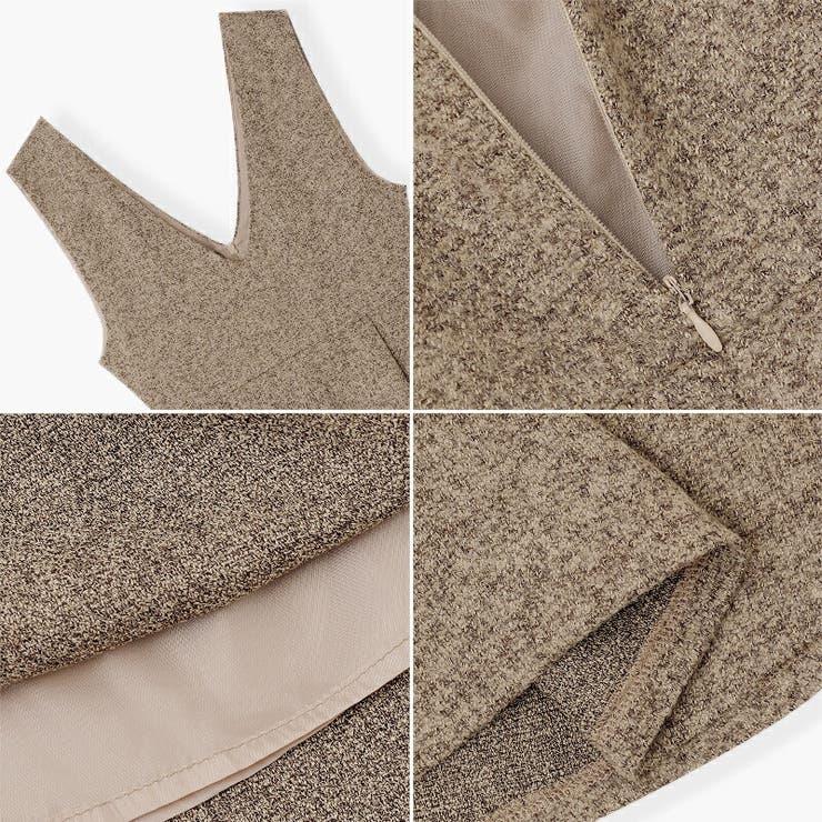 ジャンパースカート Vネックワンピース ワンピース | COCOMOMO | 詳細画像32 