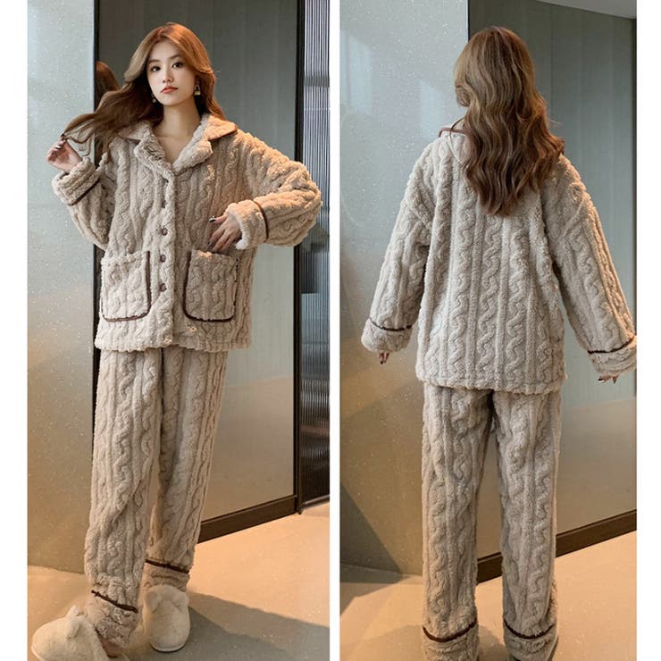 パジャマ 上下セットルームウェア ペアパジャマ[品番：COCW0005046