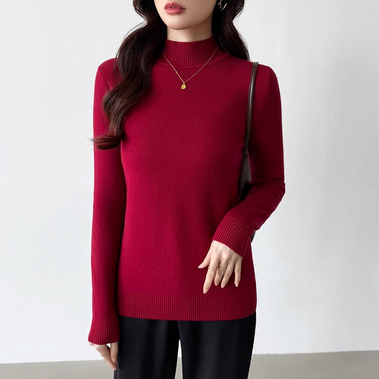 裏起毛 ハイネックニット ふわもちニット | COCOMOMO | 詳細画像21 