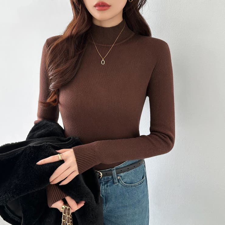 裏起毛 ハイネックニット ふわもちニット | COCOMOMO | 詳細画像23 