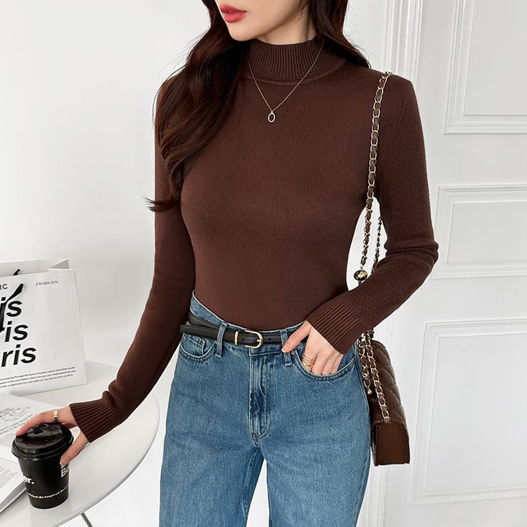 裏起毛 ハイネックニット ふわもちニット | COCOMOMO | 詳細画像27 