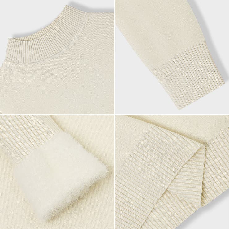 裏起毛 ハイネックニット ふわもちニット | COCOMOMO | 詳細画像32 