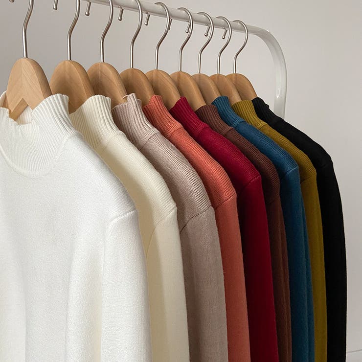 裏起毛 ハイネックニット ふわもちニット | COCOMOMO | 詳細画像31 