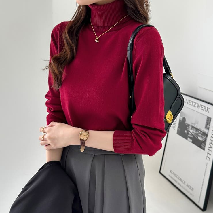 タートルネック ニット きれいめニットトップス | COCOMOMO | 詳細画像4 