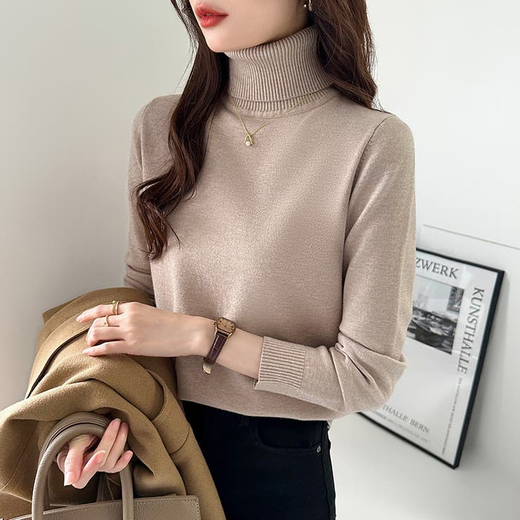 タートルネック ニット きれいめニットトップス | COCOMOMO | 詳細画像10 