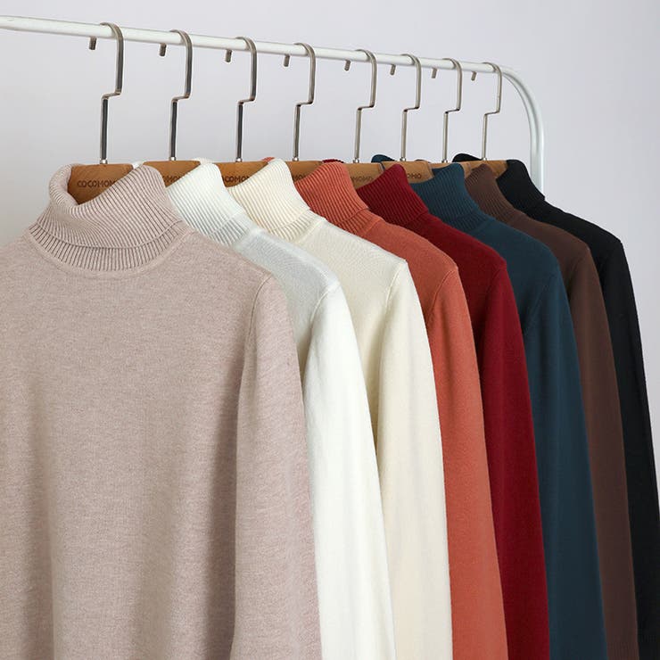 タートルネック ニット きれいめニットトップス | COCOMOMO | 詳細画像29 