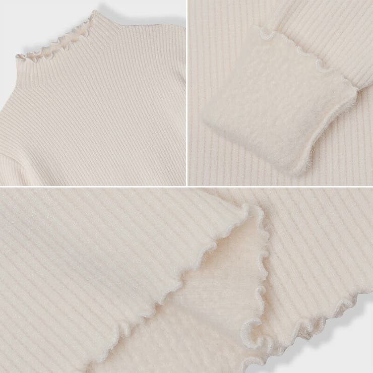 裏起毛ハイネックニット ヤク風もちもちニット セーター | COCOMOMO | 詳細画像15 