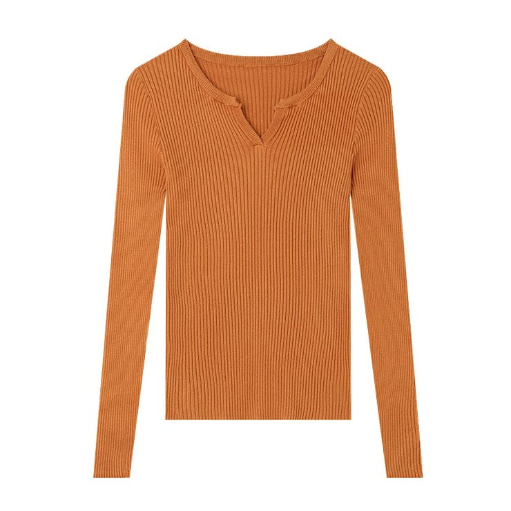 もっちりやわらかヤク風ニット キーネックニット リブニット | COCOMOMO | 詳細画像59 