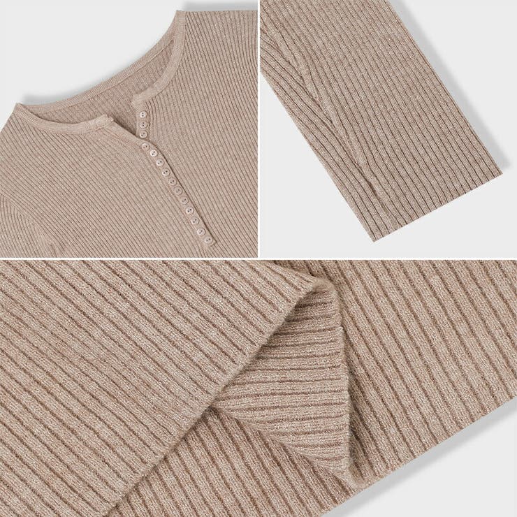 ヤク風柔らかいニット 長袖ニット リブニット | COCOMOMO | 詳細画像23 