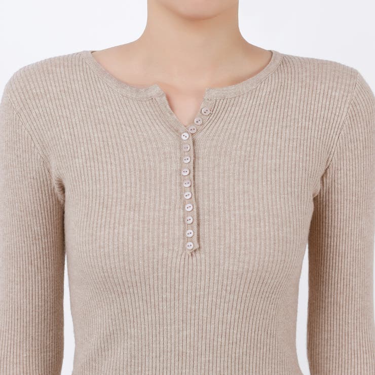 ヤク風柔らかいニット 長袖ニット リブニット | COCOMOMO | 詳細画像20 