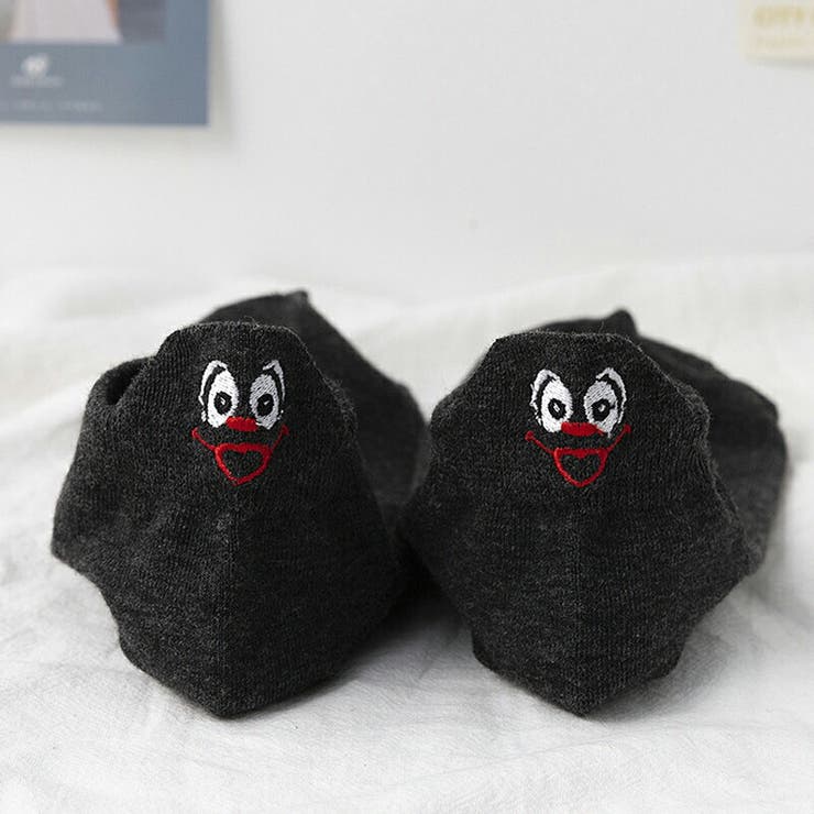 ダークグレー | 靴下 キャラクターソックス くるぶしソックス | COCOMOMO