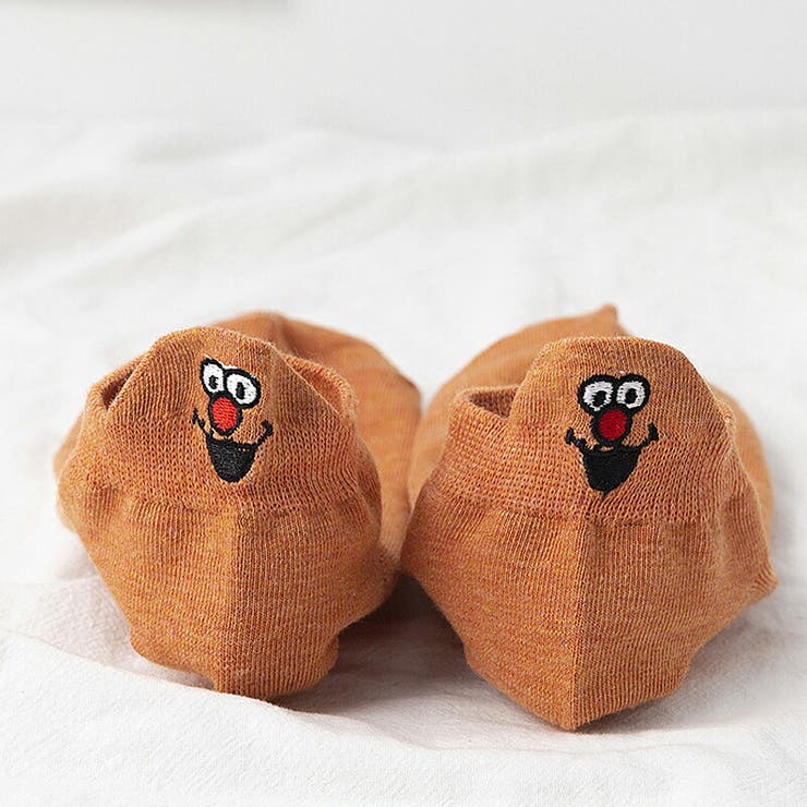 オレンジ | 靴下 キャラクターソックス くるぶしソックス | COCOMOMO