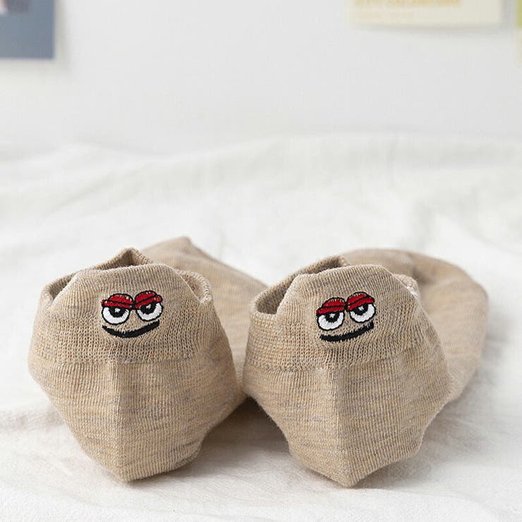 ライトブラウン | 靴下 キャラクターソックス くるぶしソックス | COCOMOMO