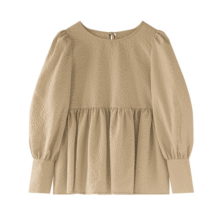 ぺプラムブラウス ふくれジャガード ブラウス | COCOMOMO | 詳細画像25 