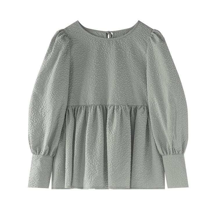 ぺプラムブラウス ふくれジャガード ブラウス | COCOMOMO | 詳細画像27 