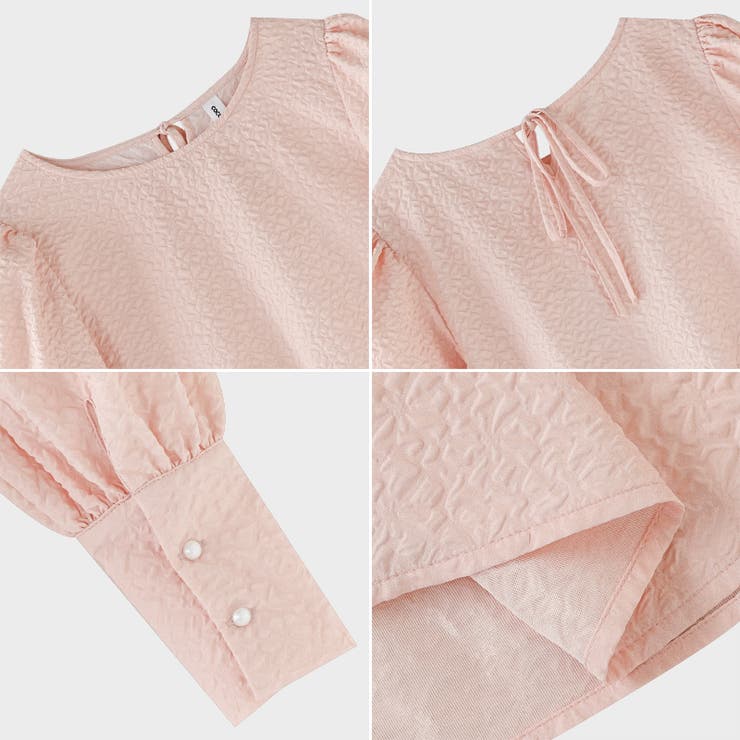 ぺプラムブラウス ふくれジャガード ブラウス | COCOMOMO | 詳細画像21 