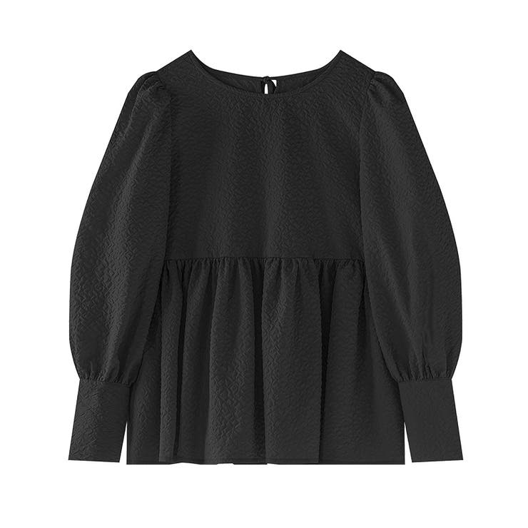 ぺプラムブラウス ふくれジャガード ブラウス | COCOMOMO | 詳細画像28 