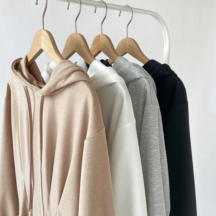 パーカーワンピース スウェットワンピース ウエストシェイプ | COCOMOMO | 詳細画像29 