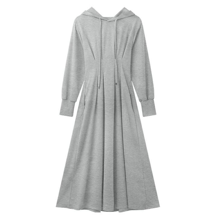 パーカーワンピース スウェットワンピース ウエストシェイプ | COCOMOMO | 詳細画像34 