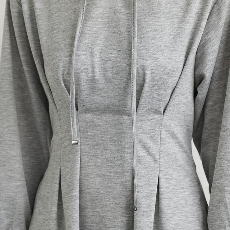 パーカーワンピース スウェットワンピース ウエストシェイプ | COCOMOMO | 詳細画像24 