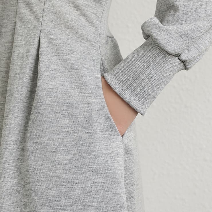 パーカーワンピース スウェットワンピース ウエストシェイプ | COCOMOMO | 詳細画像25 