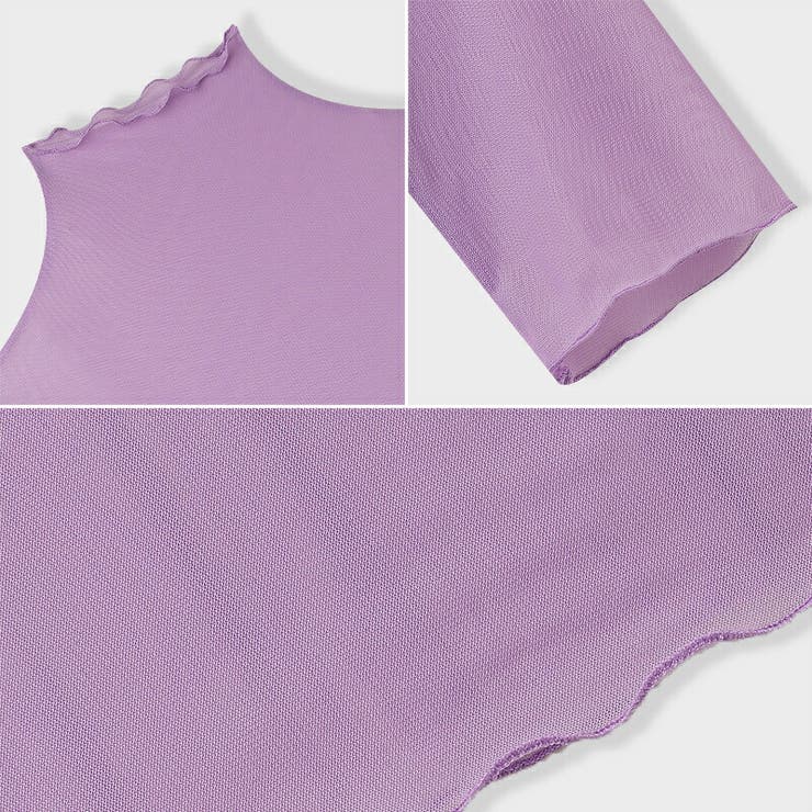 シアートップス 五分袖 フリルハイネック | COCOMOMO | 詳細画像26 